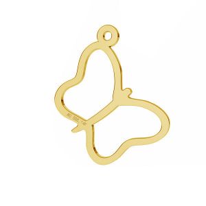 Double hearts pendant*gold AU 585*LKZ-50014 - 03