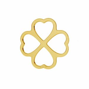 Clover pendant connector*gold AU 585 14K*LKZ-50012 - 03