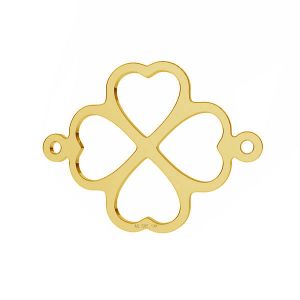 Clover pendant connector*gold AU 585 14K*LKZ-50012 - 03