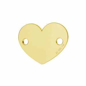 Heart tag pendant gold 14K LKZ-00462 - 0,30 mm