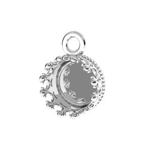 Round pendant for resin, sterling silver 925, FMG ROUND 7 MM CON 1 - 2,10 MM