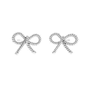 Bow  earrings*sterling silver 925*ODL-00676 KLS 7,8x10,8 mm