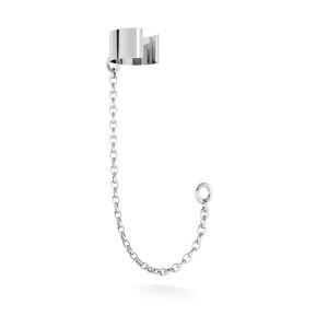 Clover earrings, sterling silver 925, KLS LKM-2291 - 0,50 13x13 mm