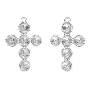 Cross pendant base for Swarovski pearls 6 mm*sterling silver*ODL-00666 20,5x29,5 mm (5818 MM 6)