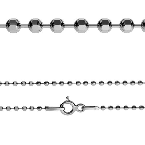 CPLD 1,0 (45-60 cm), sterling silver chain ball 1,0 mm
