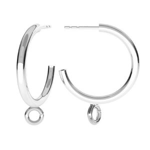 Semicircular earrings, sterling silver 925, KL-230