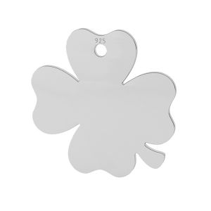 Clover pendant tag, sterling silver, LKM-2024