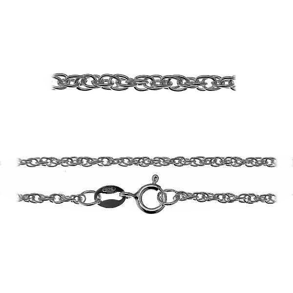 Anchor chain for celebrity necklace, sterling silver, A2 35 (40 cm)