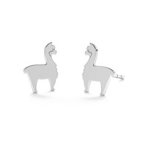 Alpaca earrings*sterling silver 925*KLS KLS LKM-2368 - 0,50 6,6x9 mm