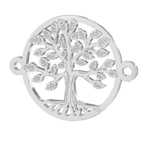 Tree of live pendant connector*sterling silver*LKM-2514 - 0,50 15x19,6 mm
