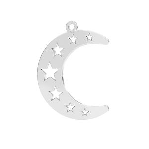 Moon pendant*sterling silver*LKM-2356 - 0,50 13x25 mm