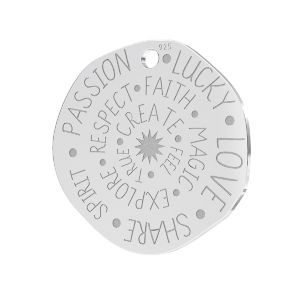 Talisman pendant*sterling silver*LKM-2288 - 0,50 18x18 mm