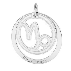 Capricorn zodiac pendant*sterling silver 925*LKM-2588 - 0,50 18x22 mm