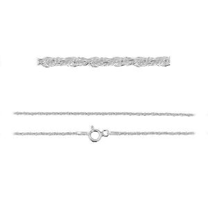 Fox tail chain twisted*sterling silver 925*LOS 80 40 cm