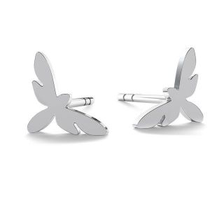 Dragonfly earrings*sterling silver 925*KLS LK-0615 - 0,50 7x10 mm
