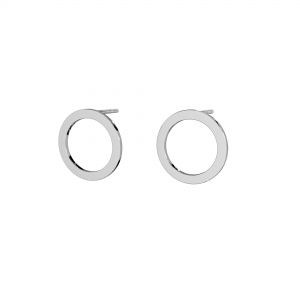 Clover earrings, sterling silver 925, LK-2571 KLS - 0,50 35x37,4 mm