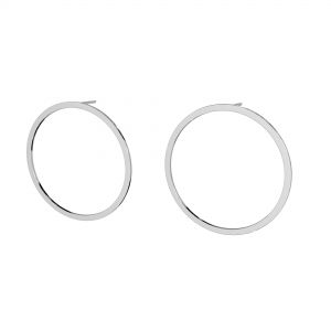 Clover earrings, sterling silver 925, LK-2575 KLS - 0,50 35 mm