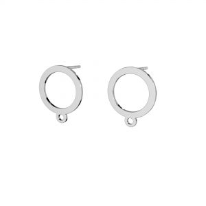 Clover earrings, sterling silver 925, LK-2574 KLS - 0,50 13x15,4 mm