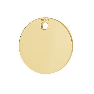Round tag pendant*gold 585*LKZ8K-30010 - 0,30 10x10 mm