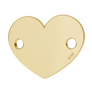 Heart tag pendant*gold 333*LKZ8K-30018 - 0,30 10x12 mm
