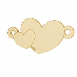 Double heart pendant*gold 333*LKZ8K-30022 - 0,30 8,7x17 mm