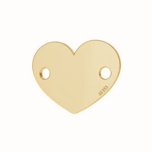 Heart tag pendant*gold 333*LKZ-30029 - 0,30 6x7,5 mm