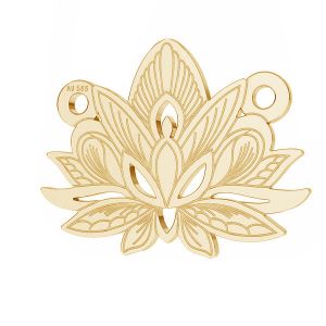 Lotos flower pendant*gold 585*LKZ14K-50050 - 0,30 12,3x15,8 mm