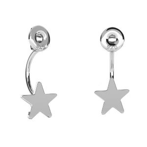 Star ear back*sterling silver 925*BAR 1 KLS LK-0617 - 0,50 6,1x18 mm