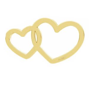 Double hearts pendant*gold AU 333*LKZ-30030 - 0,30 6x10,5 mm