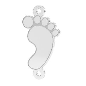 Baby feet pendant connector*sterling silver 925*LKM-2642 - 0,50 7x17 mm