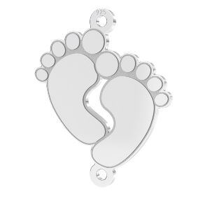 Baby feet pendant connector*sterling silver 925*LKM-2643 - 0,50 16x19,5 mm
