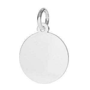 Round pendant tag with open jumpring*sterling silver 925*J-LKM-2007 - 0,80 12x14 mm