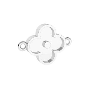 Round pendant for resin, crown*sterling silver 925*ODL-00680 CON 1 