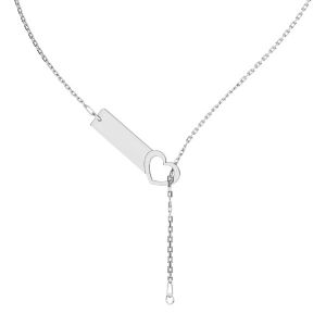 Necklace base with rectangle*sterling silver 925*CHAIN 40 (A 030)