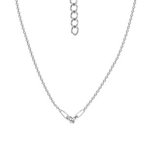 Necklace base with extension, sterling silver 925, A 030 CHAIN 47 41 + 4 cm