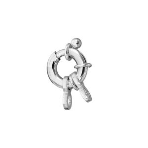 Federing clasps with jumprings, sterling silver 925, AMP 3x6 mm