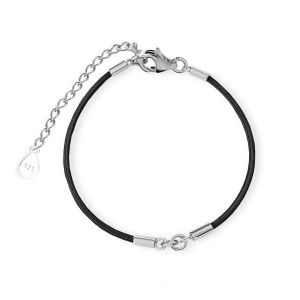Black cord base for bracelet, J-STRING BRACELET 26 15,5-19,50 cm