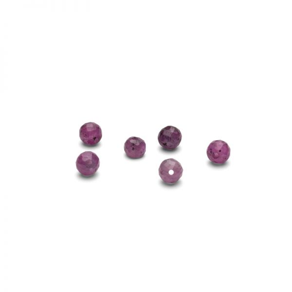 Ruby beads 3 MM GAVBARI, gemstone