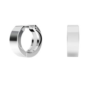 Hoop leverback earrings*sterling silver 925*ODL-00871 BZO 2 ver.2 13x13,1 mm