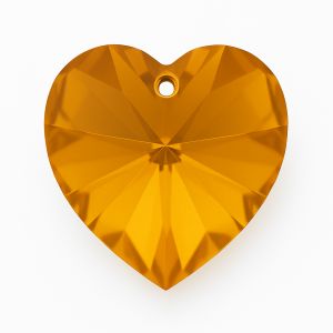 Decorative Heart-Shaped Stone 18.0x17.5 mm Topaz - 6202 MM 18.0X 17.5 TOPAZ NOAC