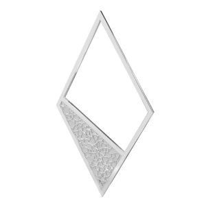 Square pendant, sterling silver 925, LKM-2747 - 0,50 17,3x30 mm