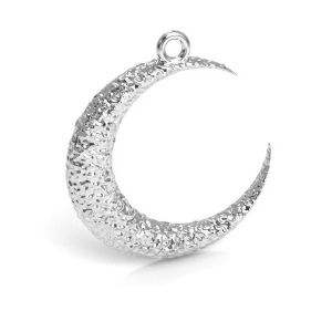 Moon pendant silver, sterling silver 925, CON 1 E-PENDANT 660 18x22 mm