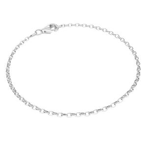 Round rolo bracelet*sterling silver 925*ROLO OVAL 0,35X0,60 17 cm