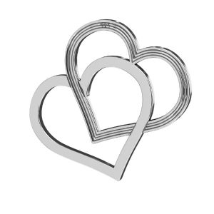 Heart pendant, sterling silver 925, LK-2190 - 05 18x21 mm