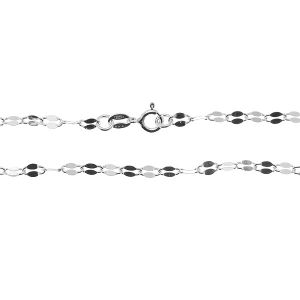 FL 50 P 3,3 mm 40 cm, anchor chain for celebrity necklace, sterling silver