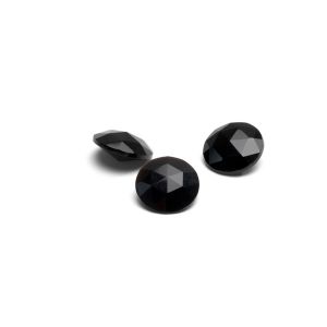 ROSECUT/ RIVOLI onyx black 10 MM GAVBARI, semi-precious stone