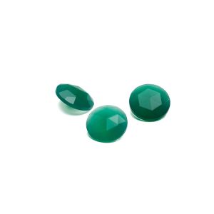 ROSECUT / RIVOLI jadeite dark green RIVOLI 10 MM GAVBARI GAVBARI, semi-precious stone