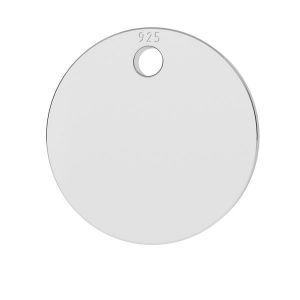 Round pendant tag, sterling silver, LKM-2001