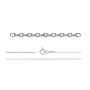 A 030 (40 cm), anchor chain for celebrity necklace, sterling silver