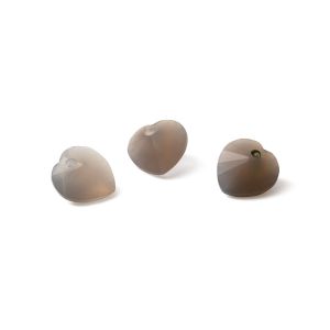 HEART light grey onyx 10 MM GAVBARI, semi-precious stone